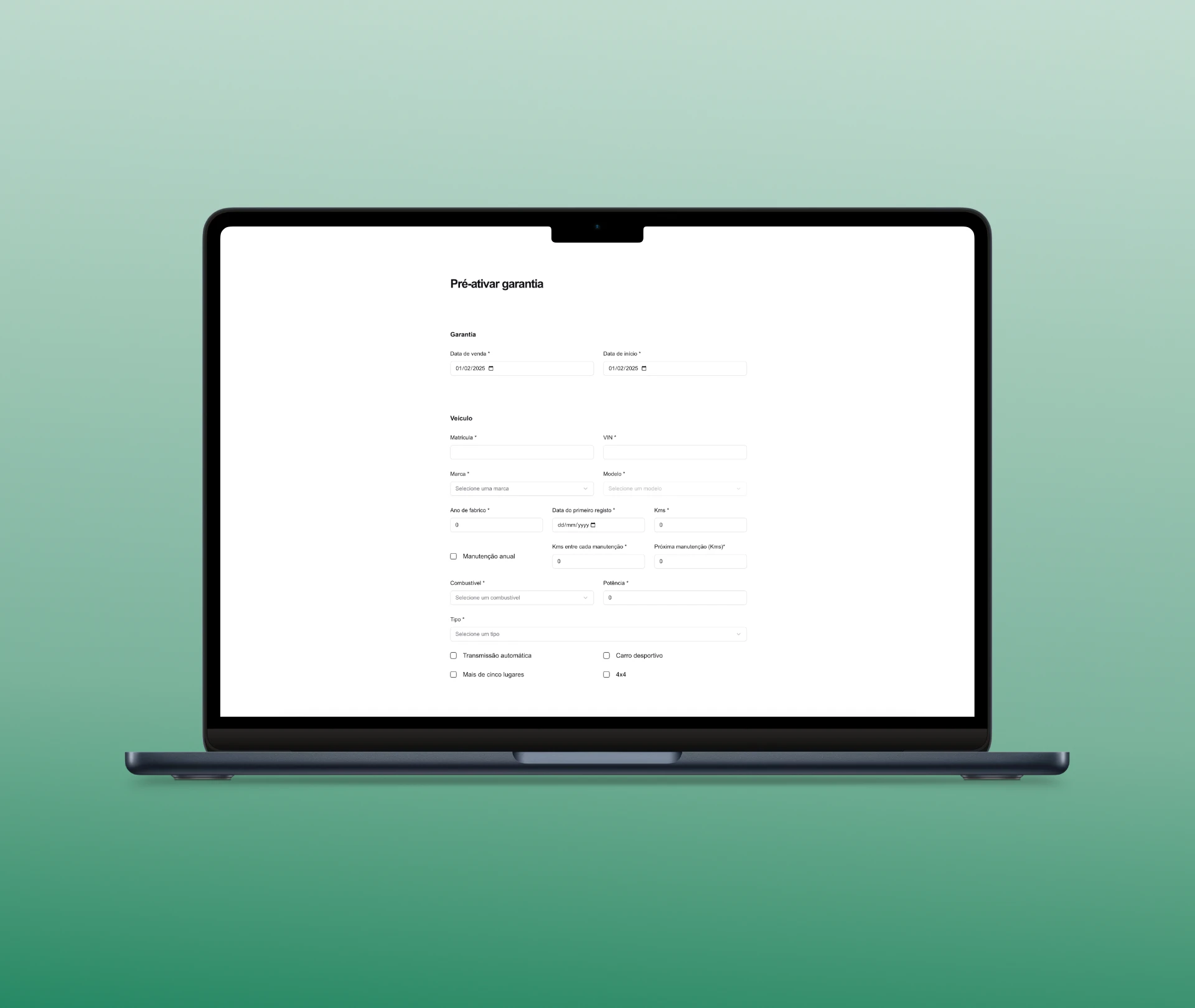 Online Warranty Activation